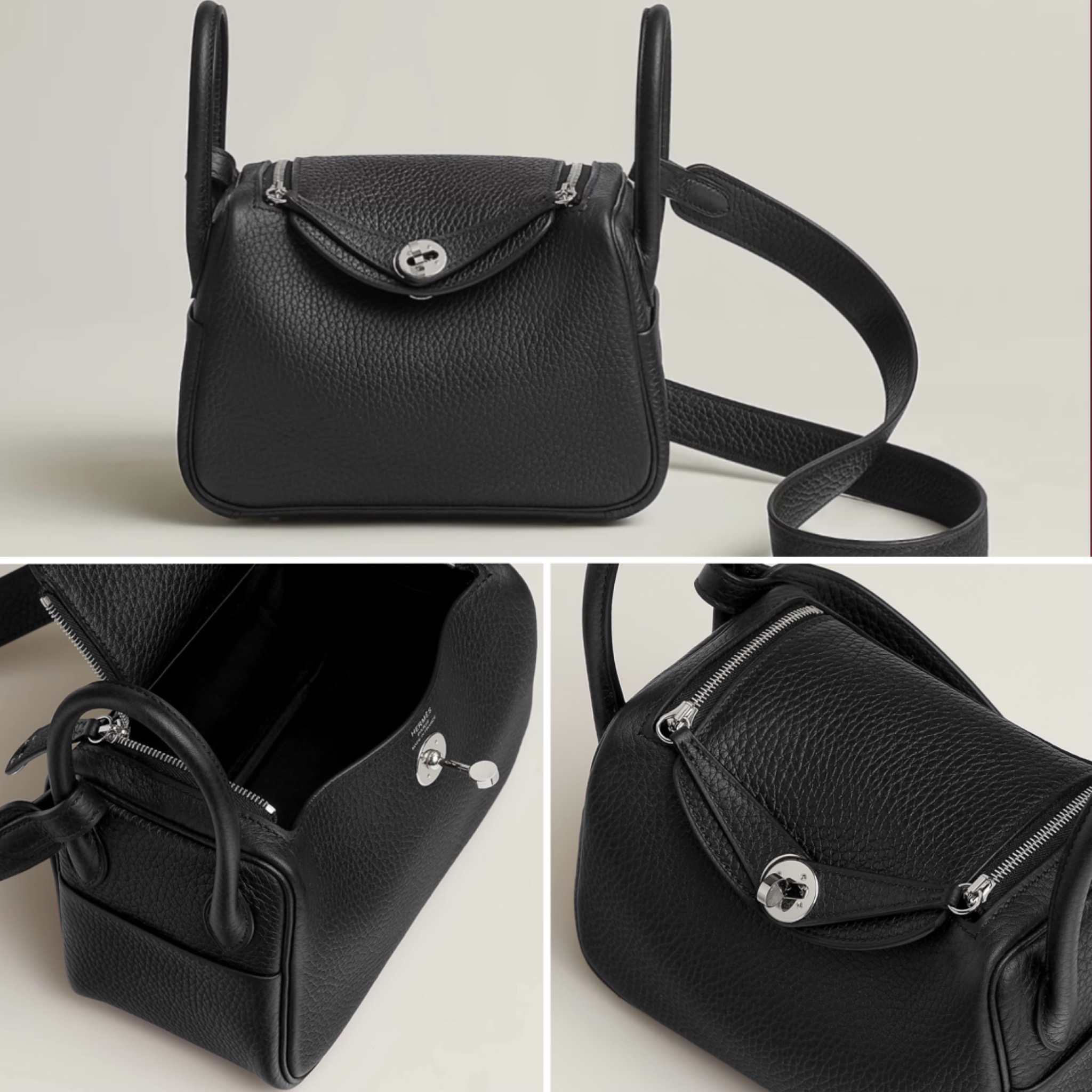 AM Luxury 黑色銀扣 Mini Lindy